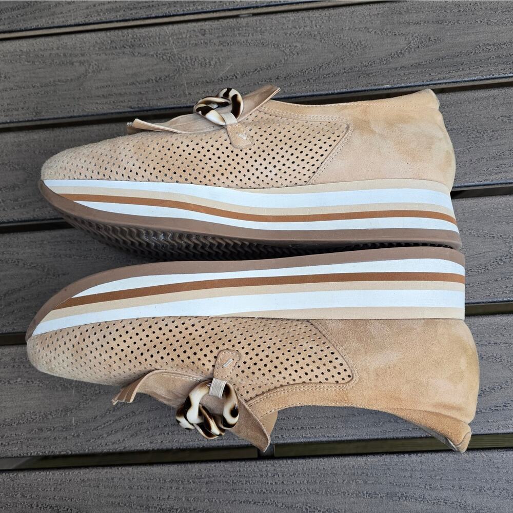 SoftWaves Cadie Platform Loafers EU41 US 11 Tan Suede Chain Flatform Sneakers - Picture 13 of 14
